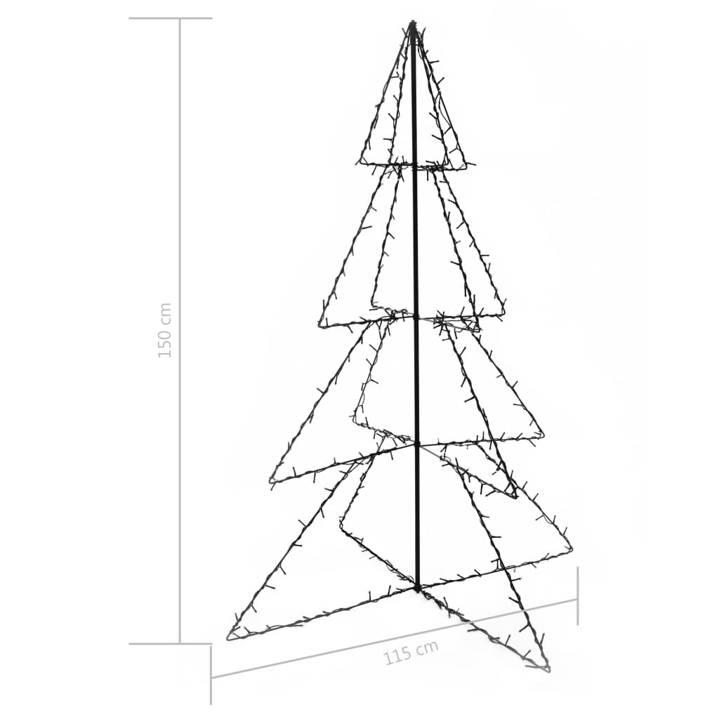 Albero di Natale a Cono 240 LED per Interni Esterni 115x150 cm - homemem39