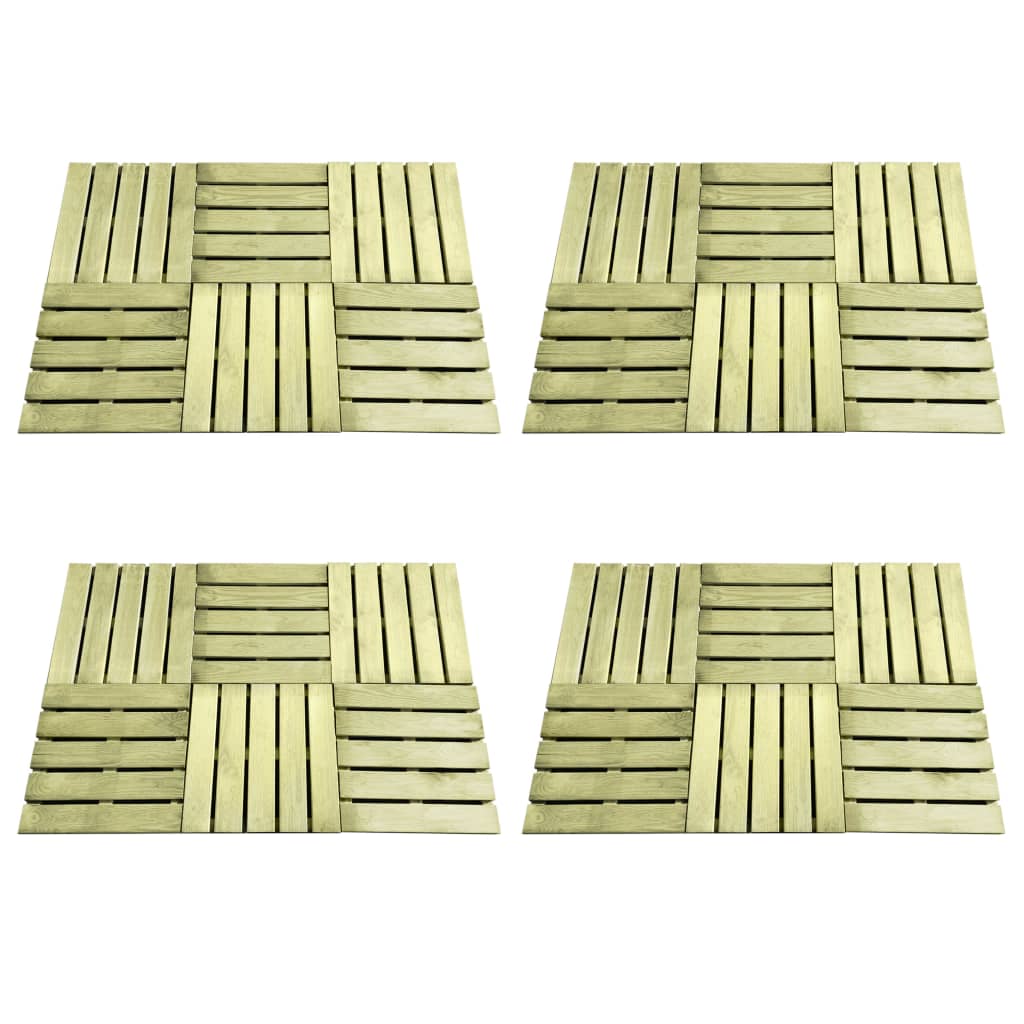 Piastrelle per Decking 24 pz 50x50 cm in Legno Verde - homemem39