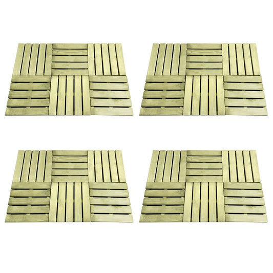 Piastrelle per Decking 24 pz 50x50 cm in Legno Verde - homemem39