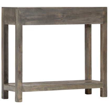 Tavolo Consolle Grigio 86x30x76 cm in Legno Massello di Mango - homemem39