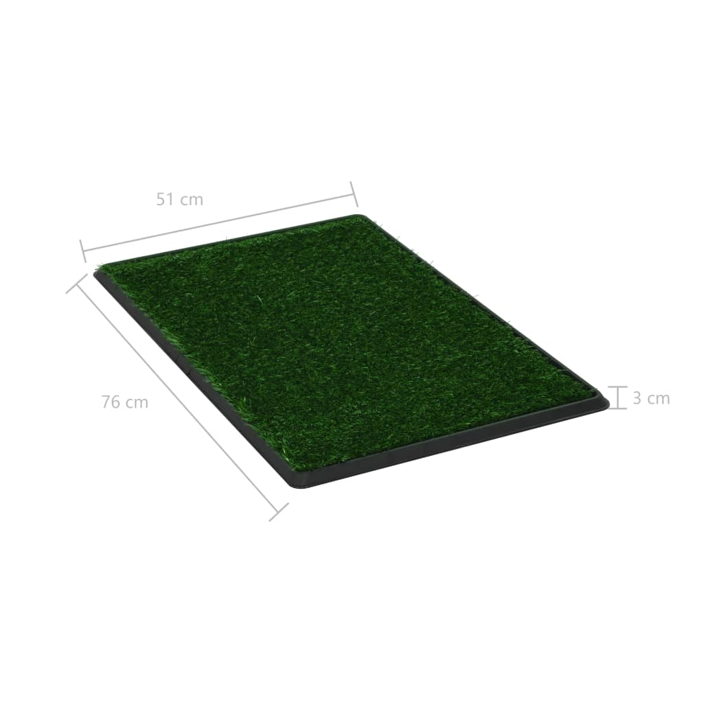 Toilette per Animali 2 pz con Erba Sintetica Verde 76x51x3cm WC - homemem39