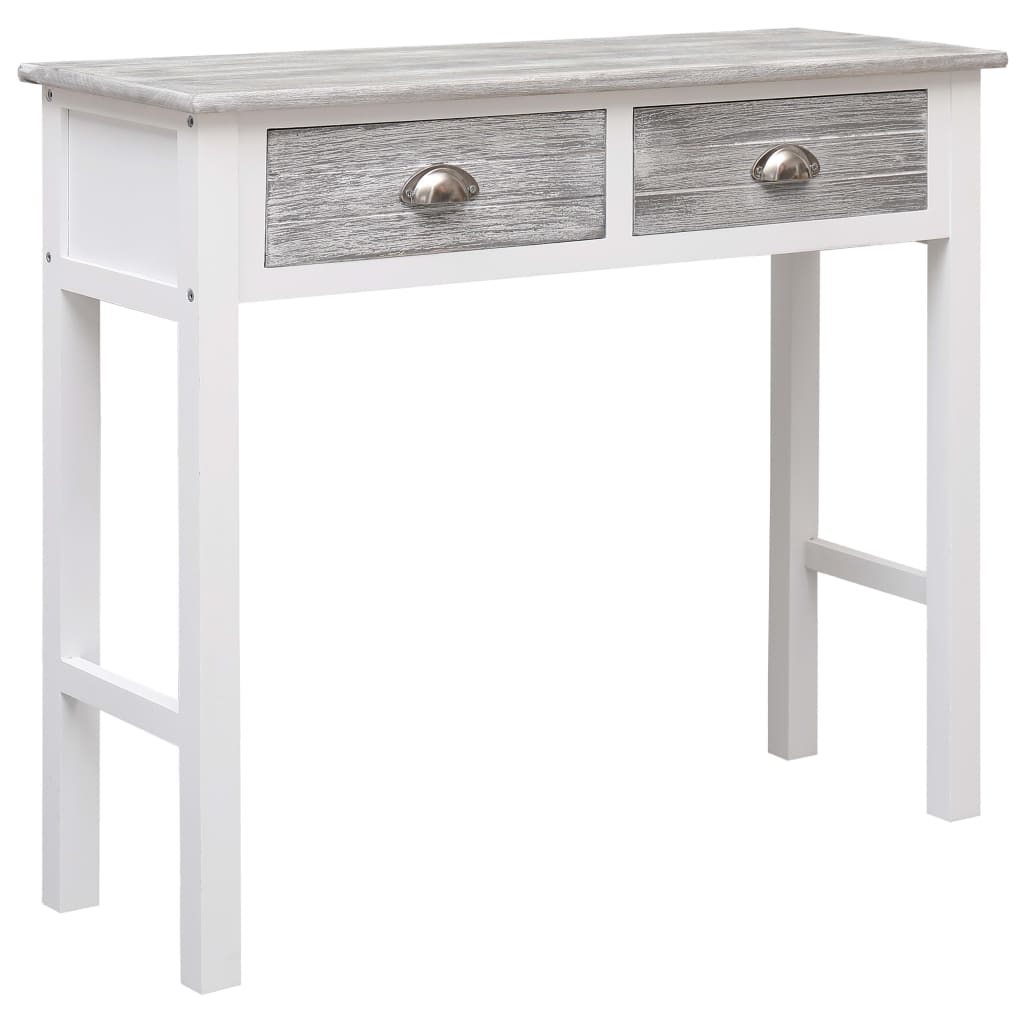 Tavolo Consolle Grigio 90x30x77 cm in Legno - homemem39