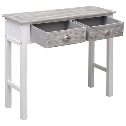 Tavolo Consolle Grigio 90x30x77 cm in Legno - homemem39