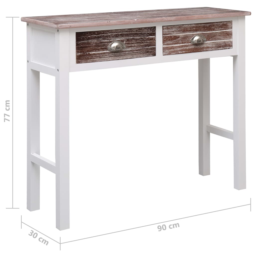 Tavolo Consolle Marrone 90x30x77 cm in Legno - homemem39