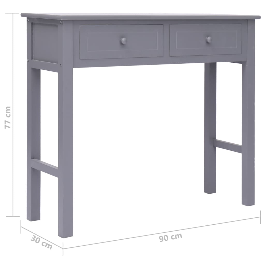 Tavolo Consolle Grigio 90x30x77 cm in Legno - homemem39