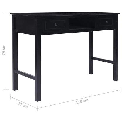 Scrivania Nera 110x45x76 cm in Legno - homemem39