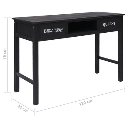 Tavolo Consolle Nero 110x45x76 cm in Legno - homemem39