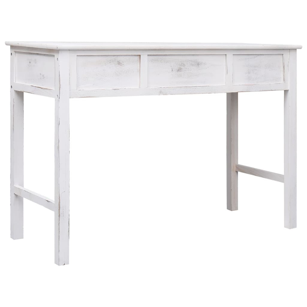 Tavolo Consolle Bianco Anticato 110x45x76 cm in Legno - homemem39