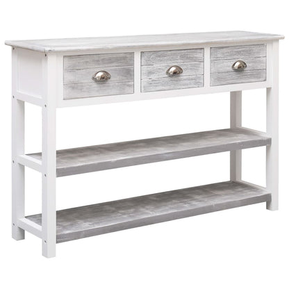 Credenza Stile Antico Grigia 115x30x76 cm in Legno - homemem39