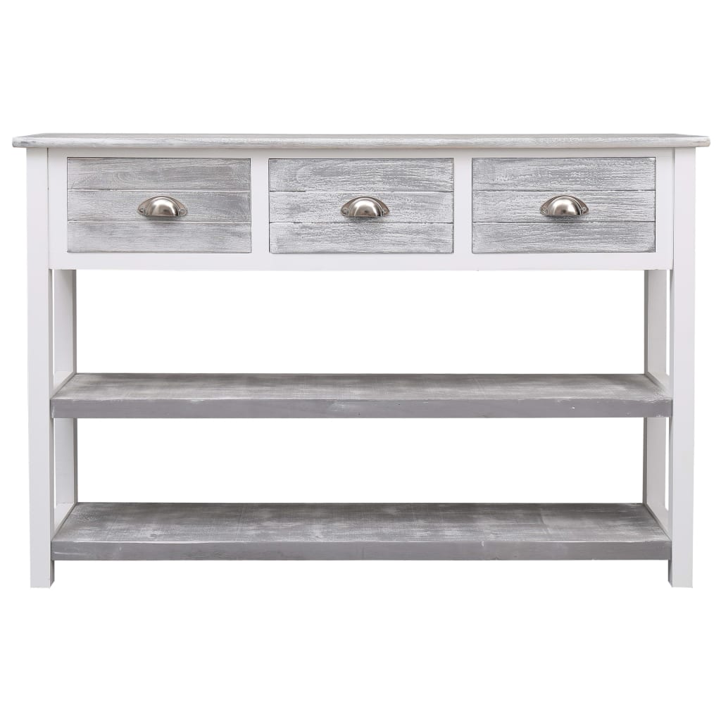 Credenza Stile Antico Grigia 115x30x76 cm in Legno - homemem39