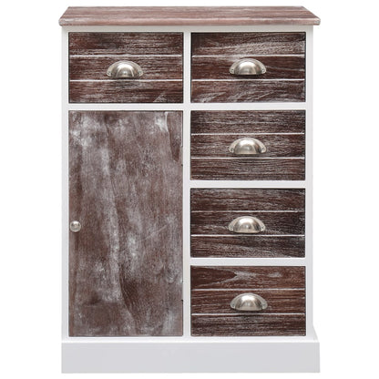 Credenza con 10 Cassetti  Marrone 113x30x79 cm in Legno - homemem39