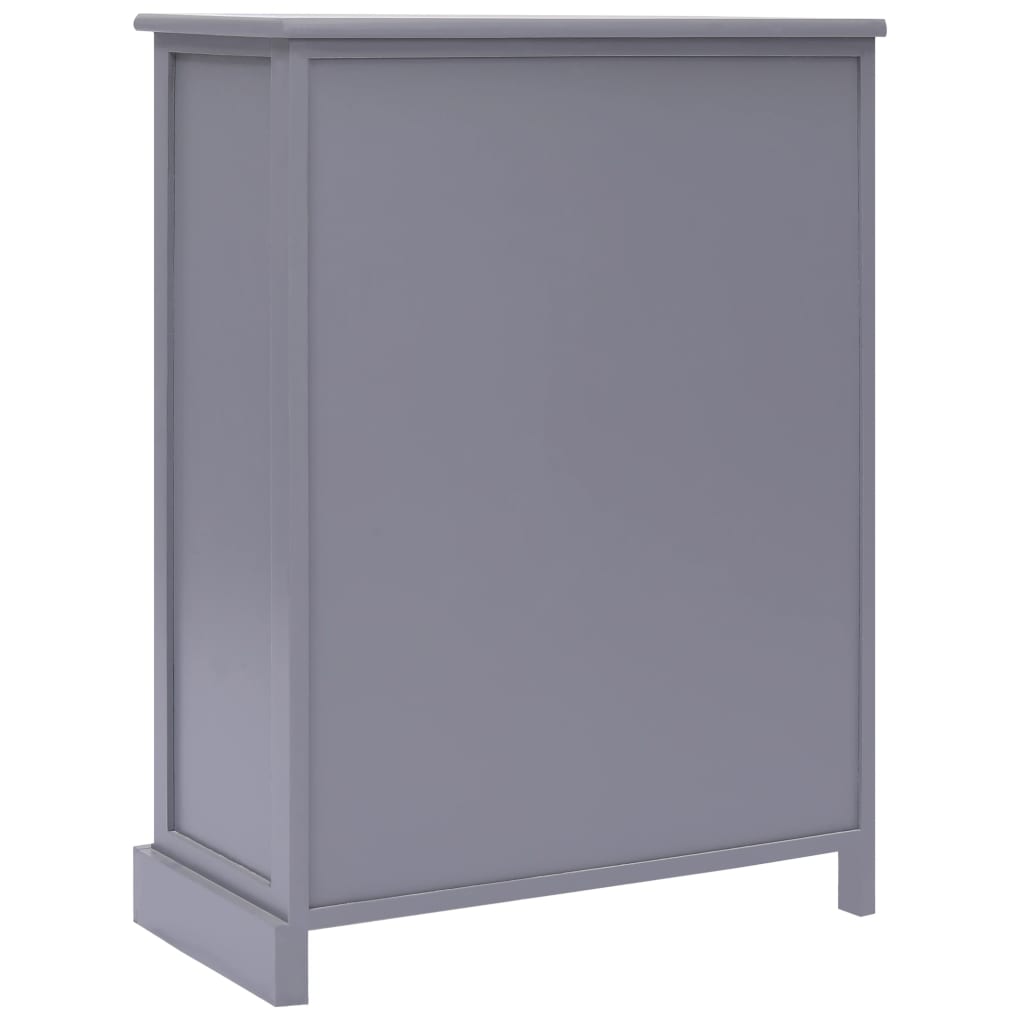 Credenza con 10 Cassetti Grigia 113x30x79 cm in Legno - homemem39