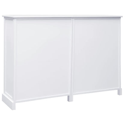 Credenza con 10 Cassetti Bianca 113x30x79 cm in Legno - homemem39