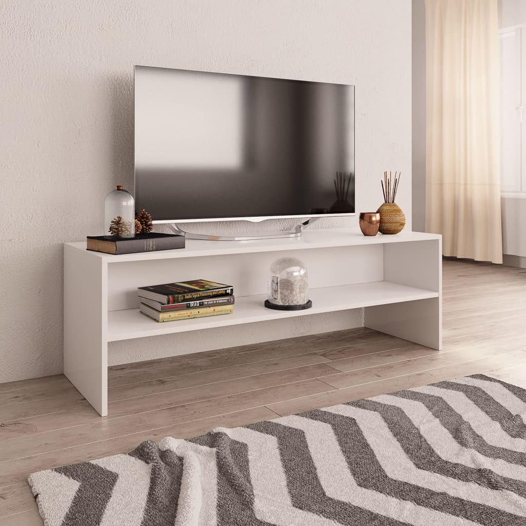 Mobile Porta TV Bianco 120x40x40 cm in Legno Multistrato - homemem39