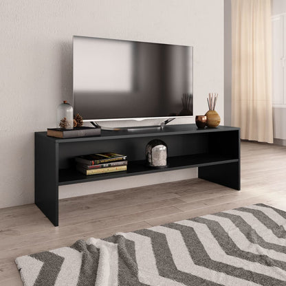 Mobile Porta TV Nero 120x40x40 cm in Legno Multistrato - homemem39