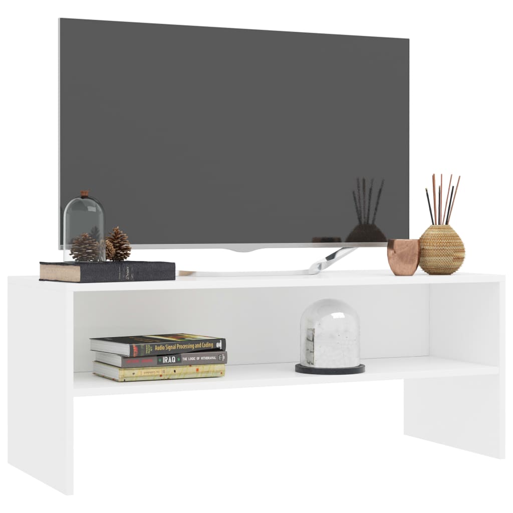 Mobile TV Bianco 100x40x40 cm in Truciolato - homemem39