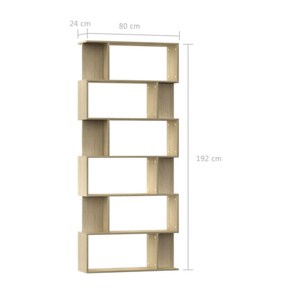 Libreria/Divisorio Rovere Sonoma 80x24x192 cm in Truciolato - homemem39