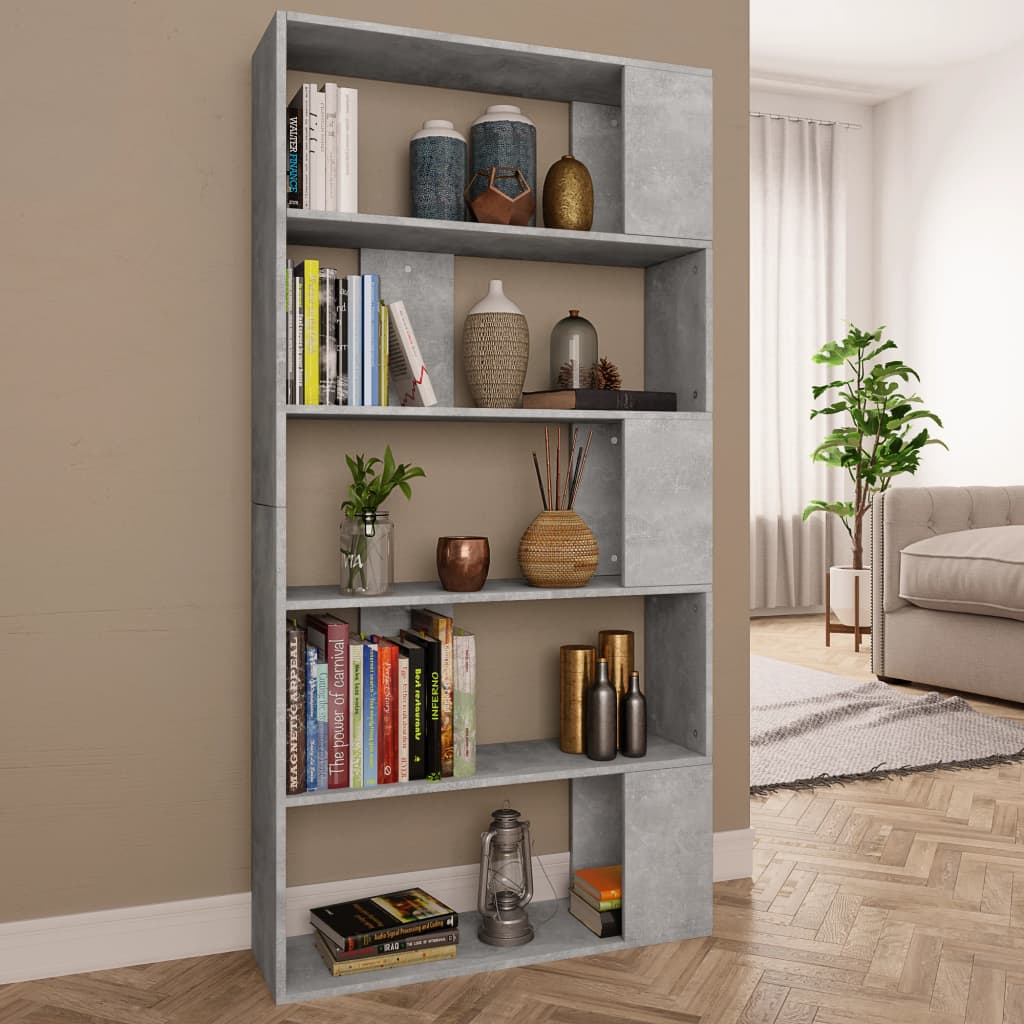 Libreria/Divisorio Grigio Cemento 80x24x159cm Legno Multistrato - homemem39