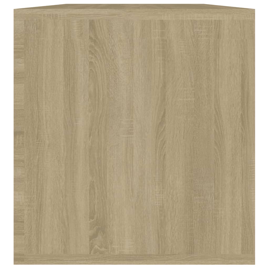 Contenitore per Vinili Rovere 71x34x36 cm in Legno Multistrato - homemem39