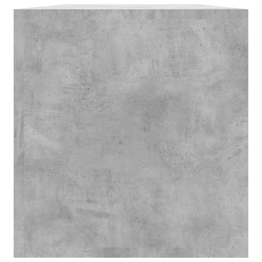 Contenitore per Vinili Grigio Cemento 71x34x36cm in Multistrato - homemem39