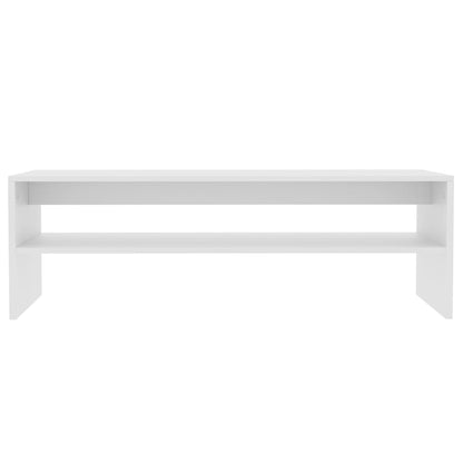 Tavolino da Salotto Bianco 100x40x40 cm in Legno Multistrato - homemem39