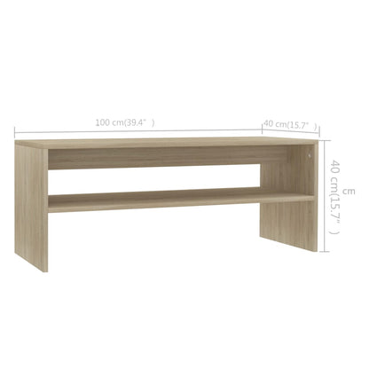 Tavolino da Salotto Rovere Sonoma 100x40x40cm Legno Multistrato - homemem39