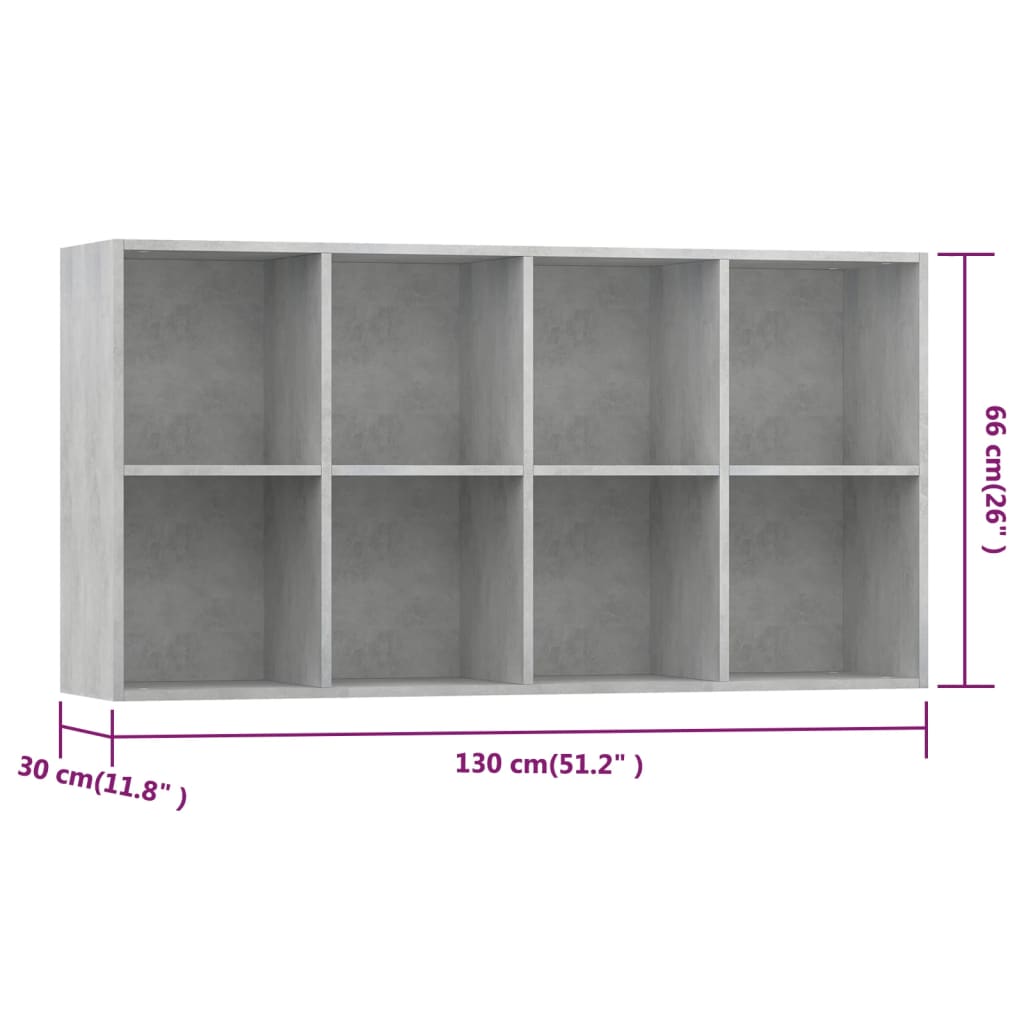 Libreria/Credenza Grigio Cemento 66x30x130 cm in Truciolato - homemem39