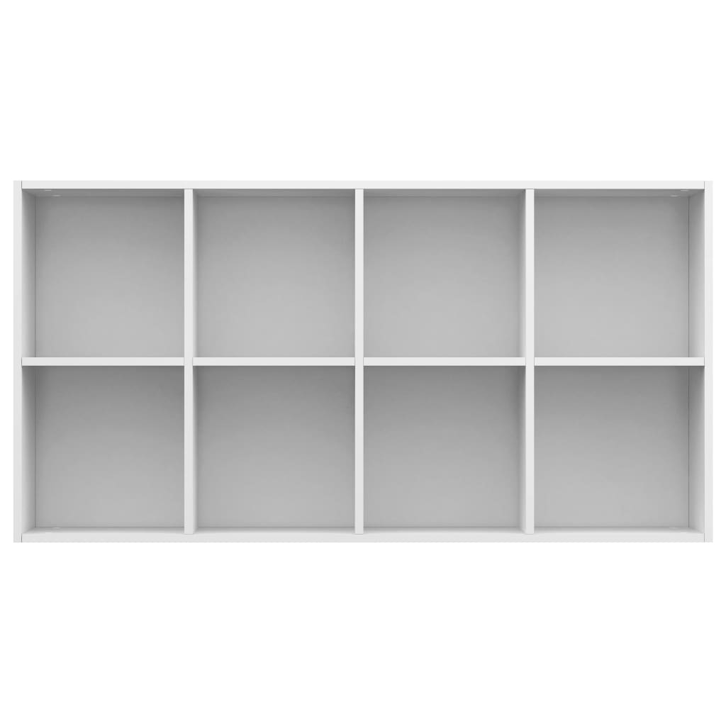 Libreria/Credenza Bianco Lucido 66x30x130 cm Legno Multistrato - homemem39