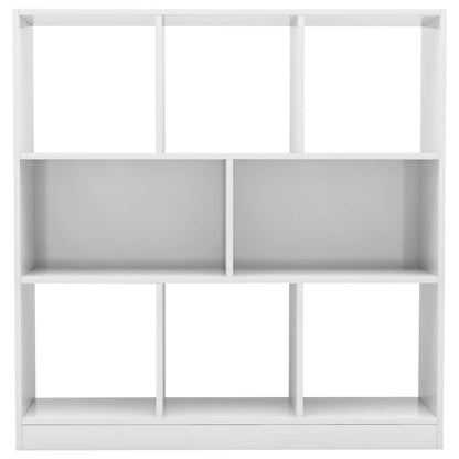 Libreria Bianco Lucido 97,5x29,5x100 cm in Legno Multistrato - homemem39
