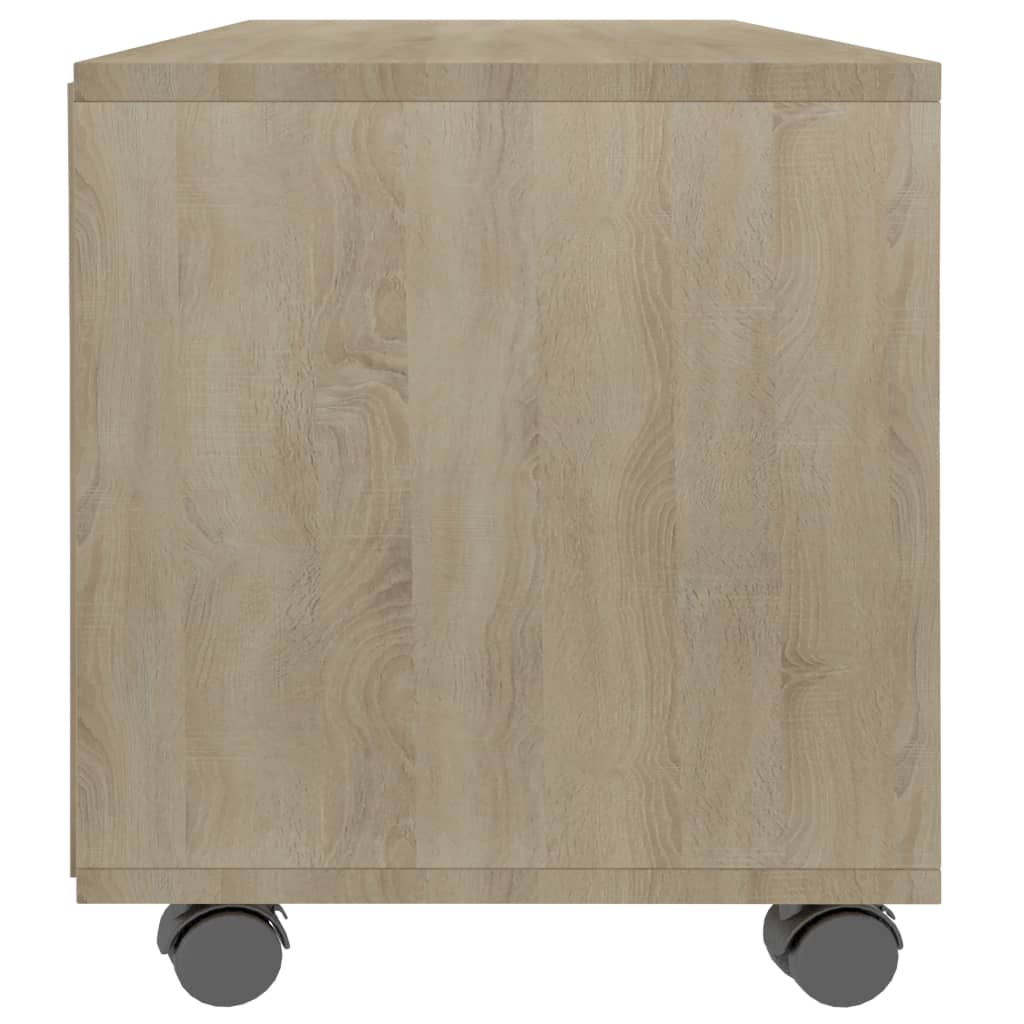 Mobile TV con Ruote Rovere Sonoma 90x35x35 cm Legno Multistrato - homemem39