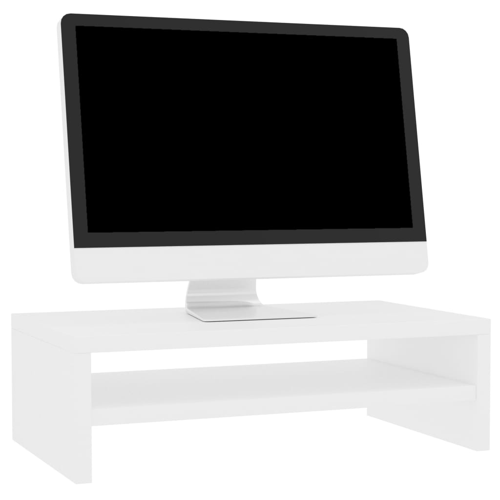 Supporto per Monitor Bianco 42x24x13 cm Legno Multistrato - homemem39