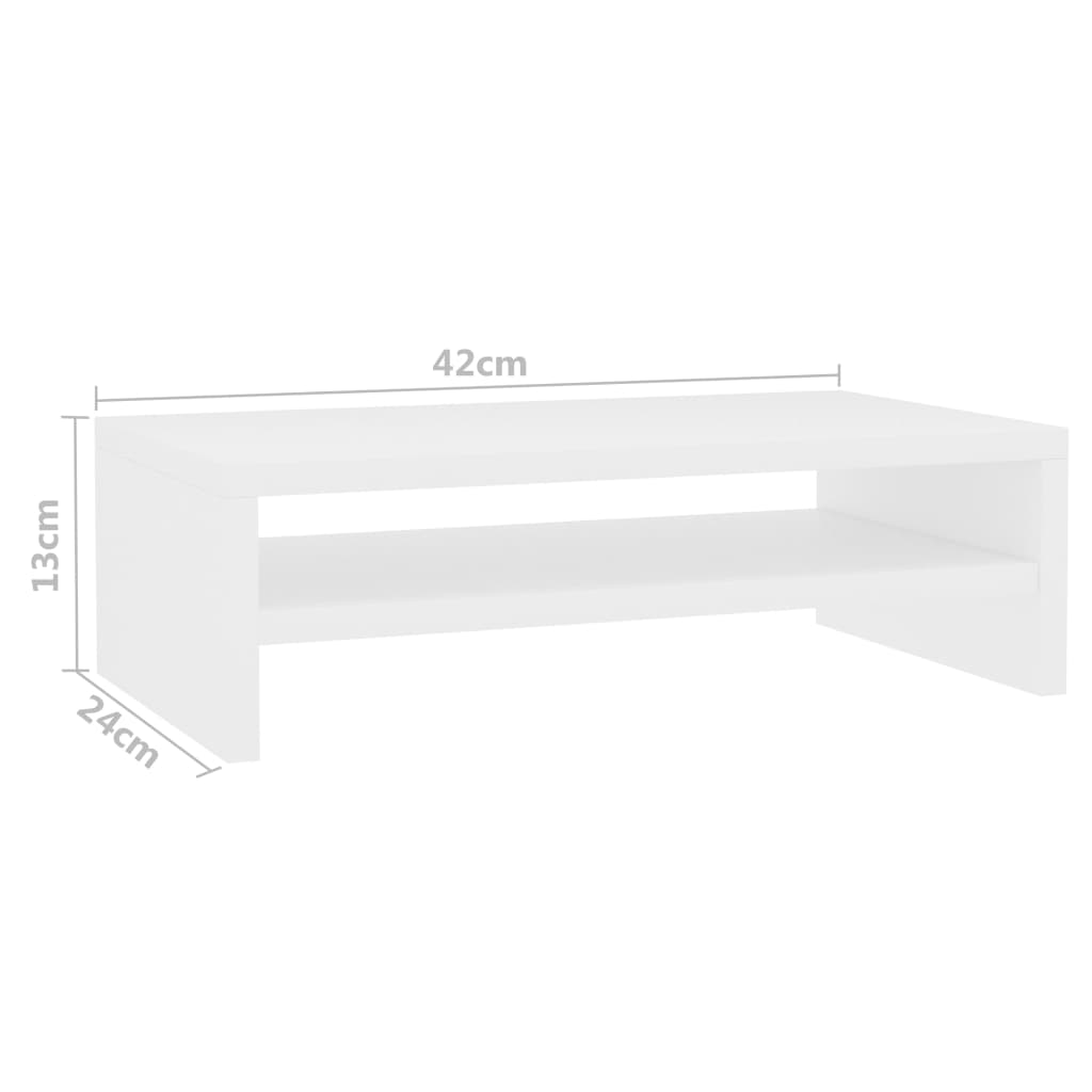 Supporto per Monitor Bianco 42x24x13 cm Legno Multistrato - homemem39