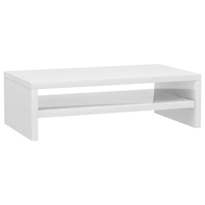 Supporto Monitor Bianco Lucido 42x24x13 cm in Legno Multistrato - homemem39