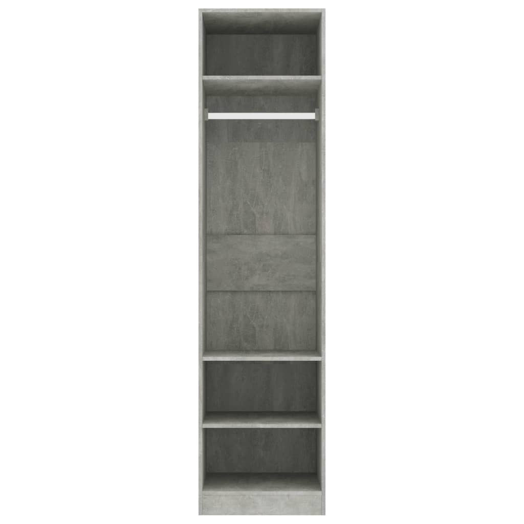 Armadio Grigio Cemento 50x50x200 cm in Legno Multistrato - homemem39