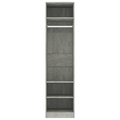 Armadio Grigio Cemento 50x50x200 cm in Legno Multistrato - homemem39