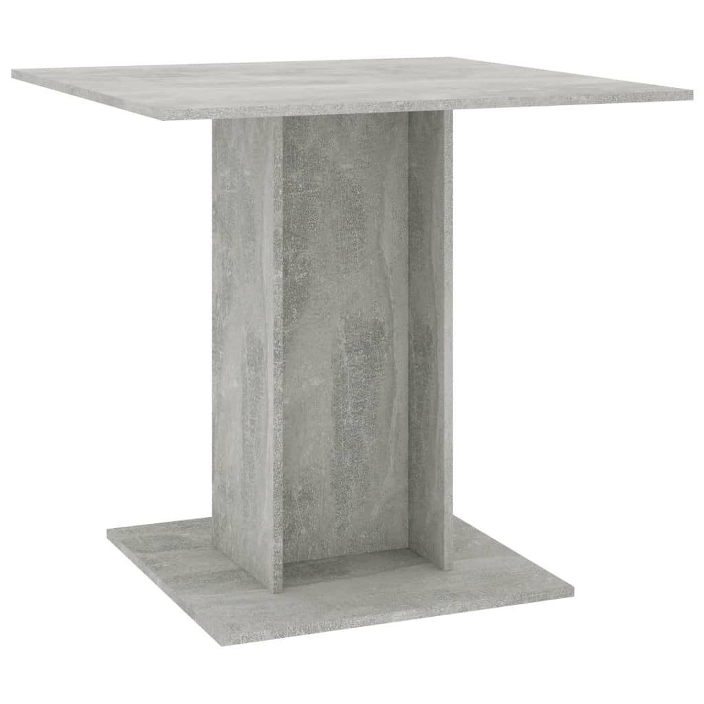 Tavolo da Pranzo Grigio Cemento 80x80x75 cm in Truciolato - homemem39