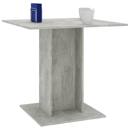 Tavolo da Pranzo Grigio Cemento 80x80x75 cm in Truciolato - homemem39