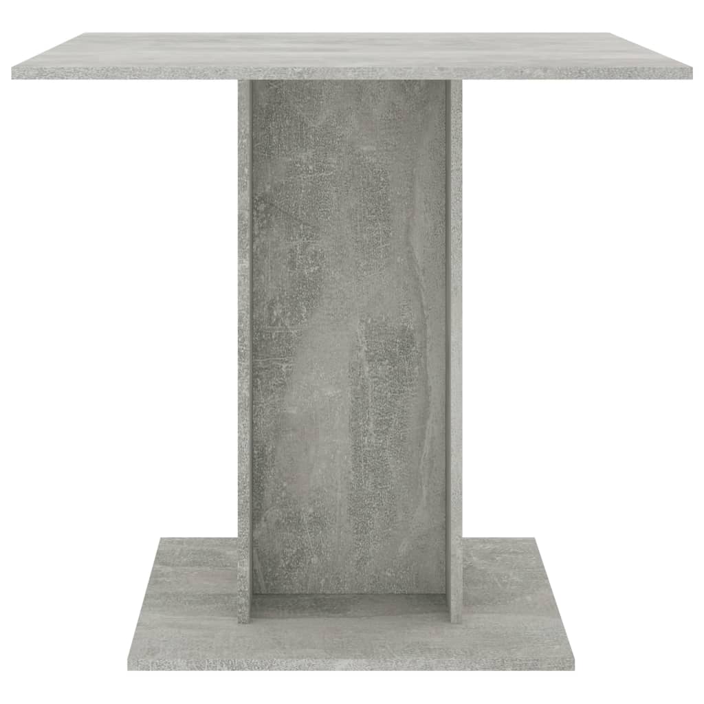 Tavolo da Pranzo Grigio Cemento 80x80x75 cm in Truciolato - homemem39