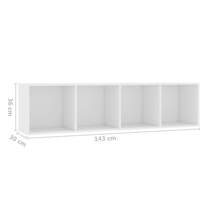 Libreria/Mobile TV Bianco 143x30x36 cm - homemem39