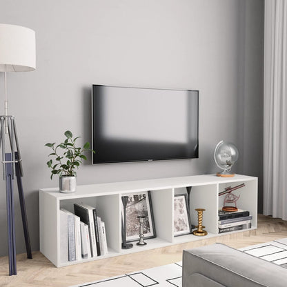 Libreria/Mobile TV Bianco 143x30x36 cm - homemem39