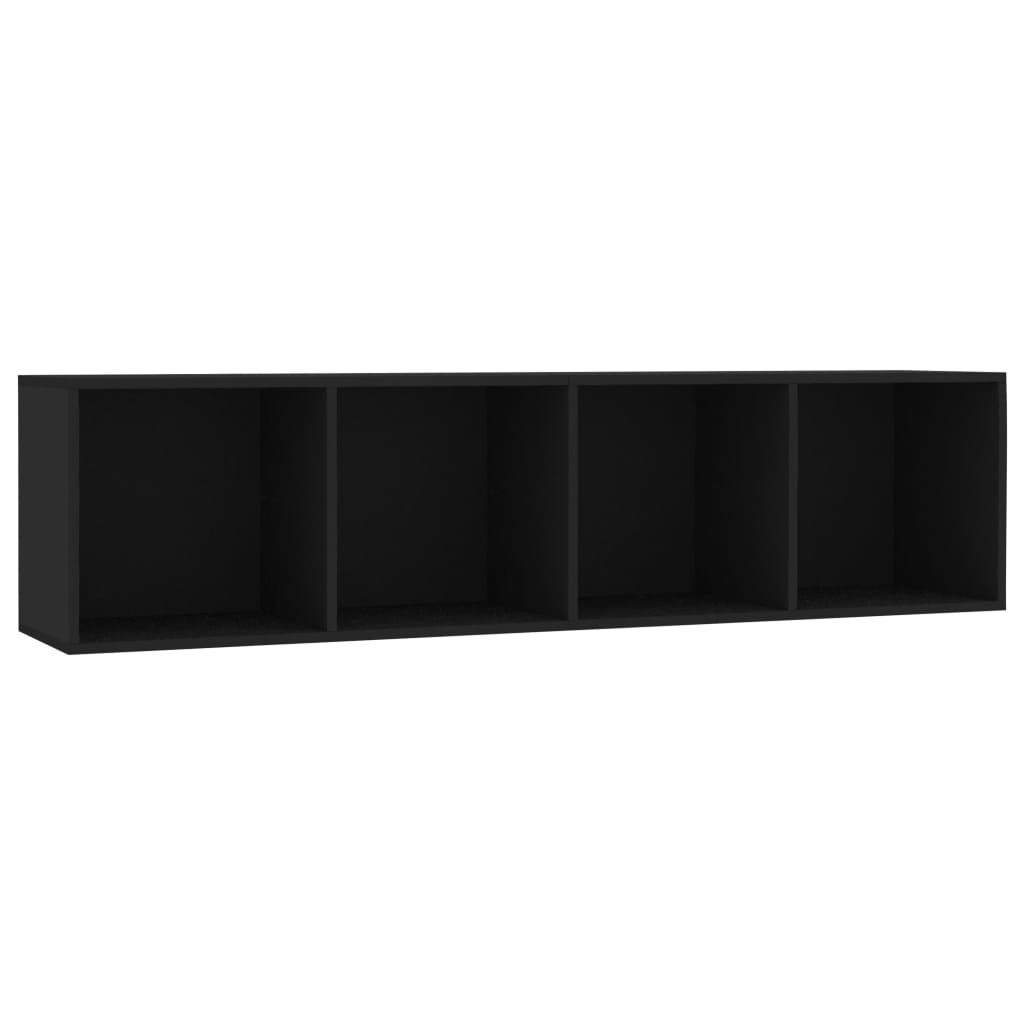 Libreria/Mobile TV Nero 143x30x36 cm - homemem39