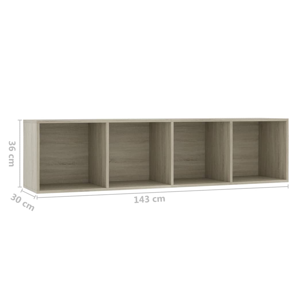 Libreria/Mobile TV Rovere Sonoma 143x30x36 cm - homemem39