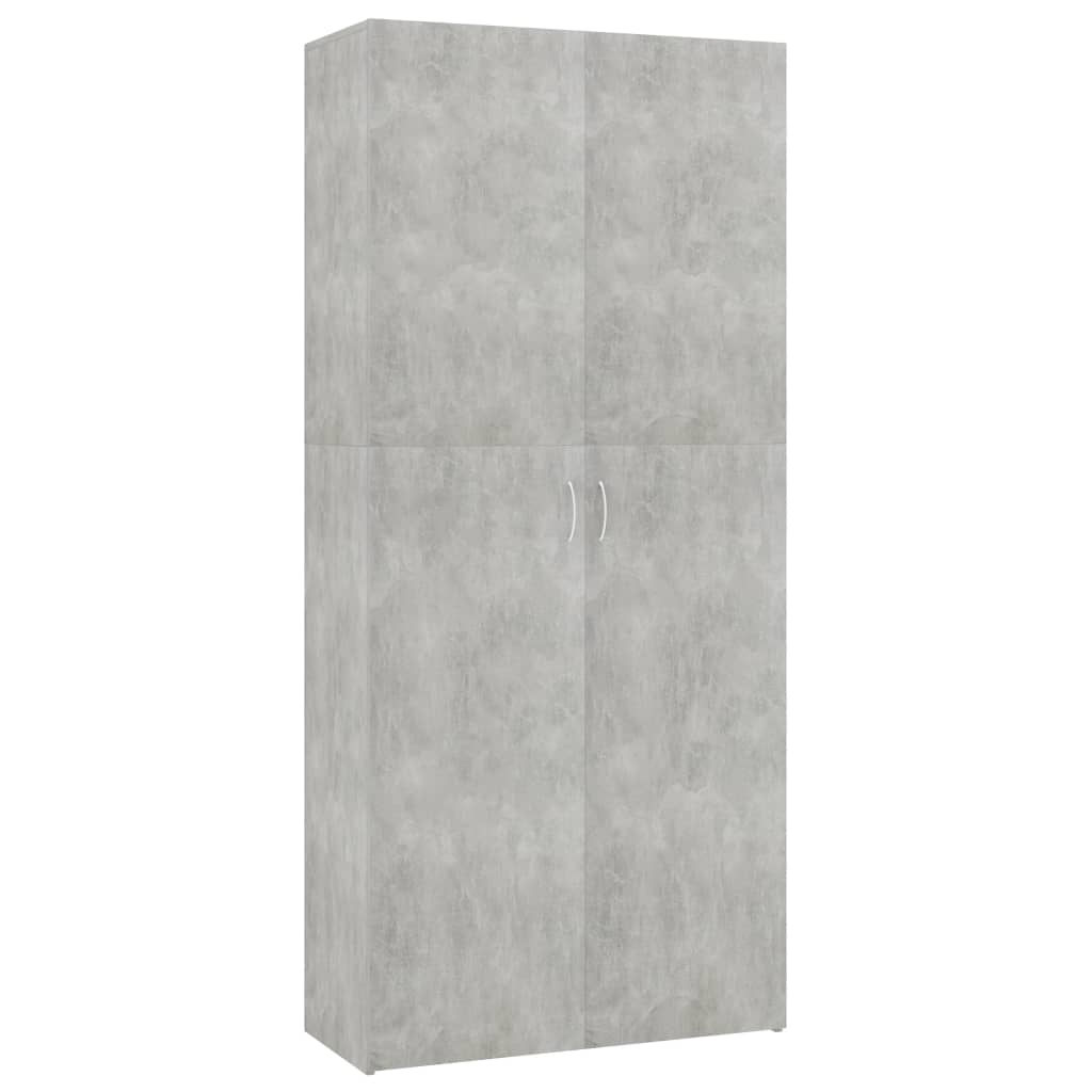 Scarpiera Grigio Cemento 80x35,5x180 cm in Truciolato - homemem39