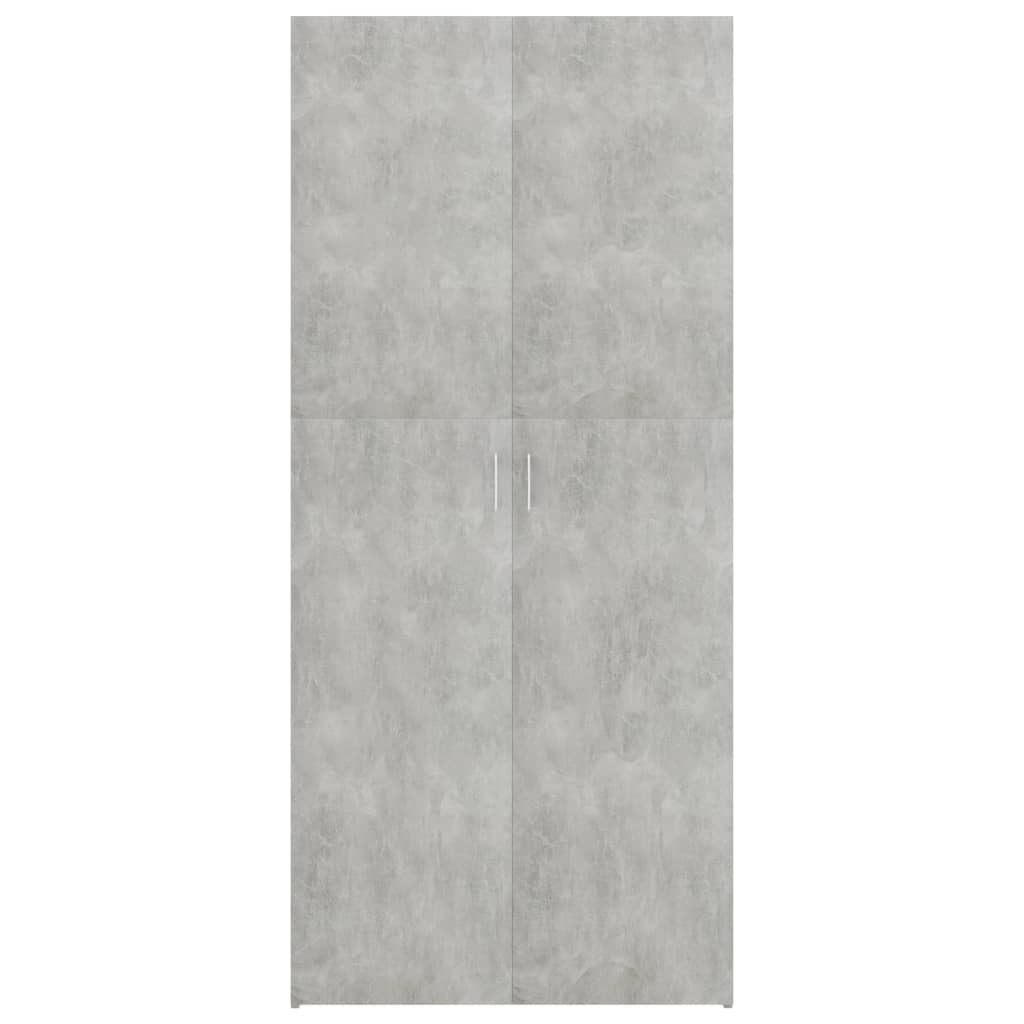 Scarpiera Grigio Cemento 80x35,5x180 cm in Truciolato - homemem39