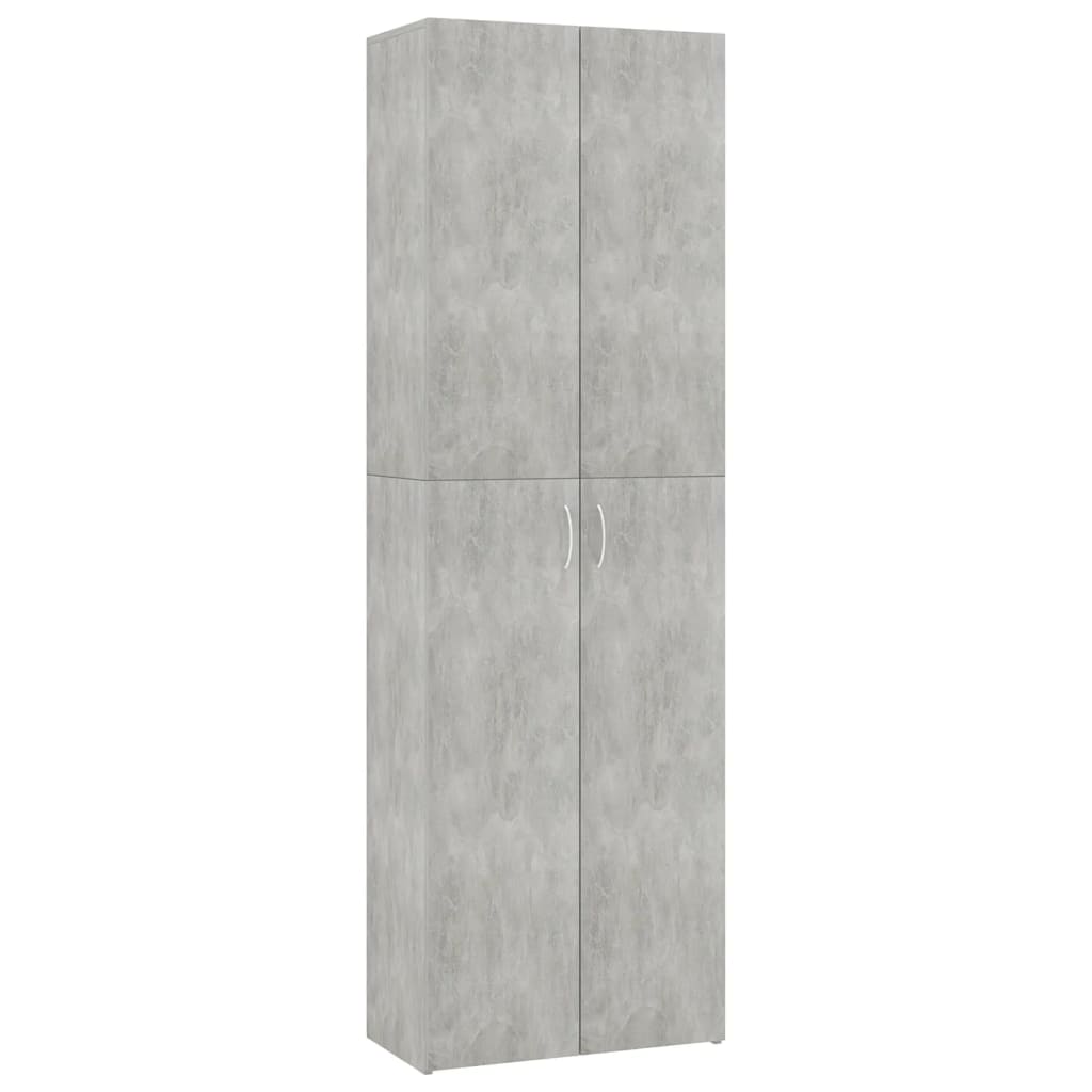 Armadio per Ufficio Grigio Calcestruzzo 60x32x190 cm Truciolato - homemem39