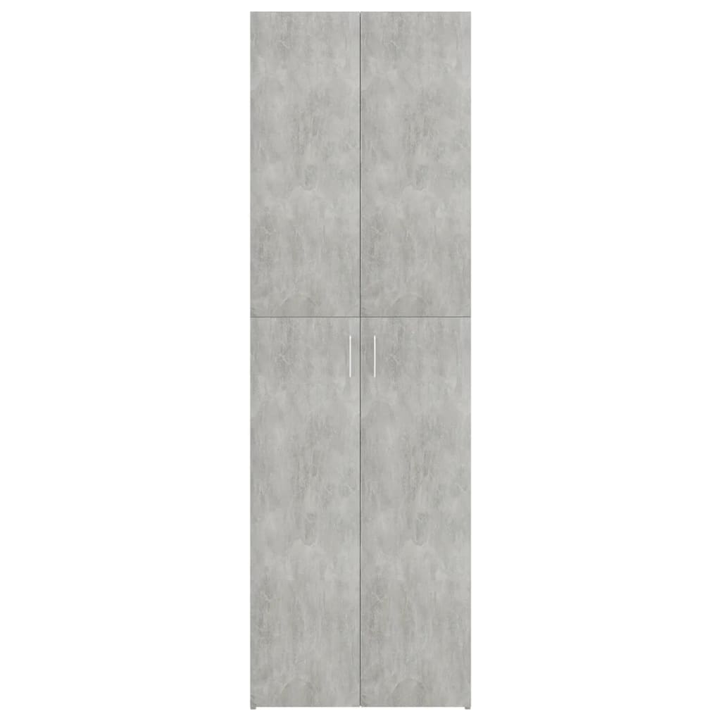 Armadio per Ufficio Grigio Calcestruzzo 60x32x190 cm Truciolato - homemem39