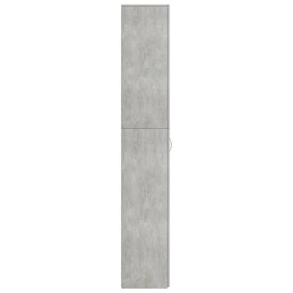 Armadio per Ufficio Grigio Calcestruzzo 60x32x190 cm Truciolato - homemem39