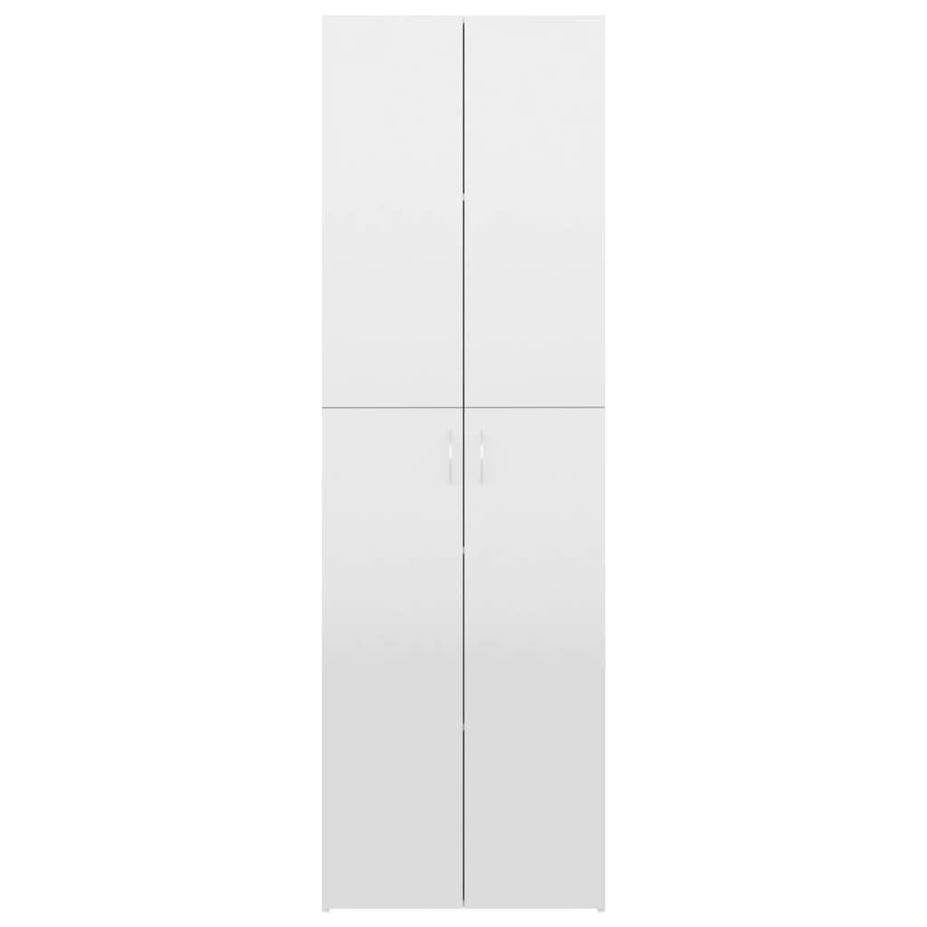 Armadio per Ufficio Bianco Lucido 60x32x190 cm in Truciolato - homemem39