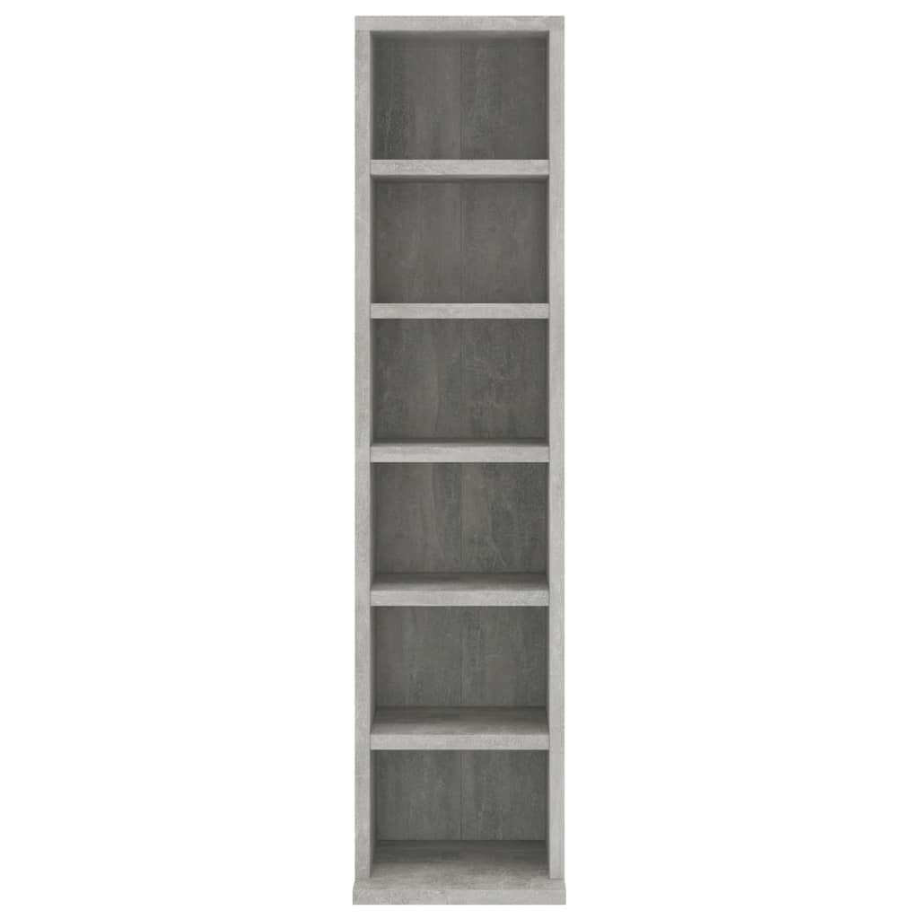 Mobile Porta CD Grigio Cemento 21x20x88 cm in Legno Multistrato - homemem39