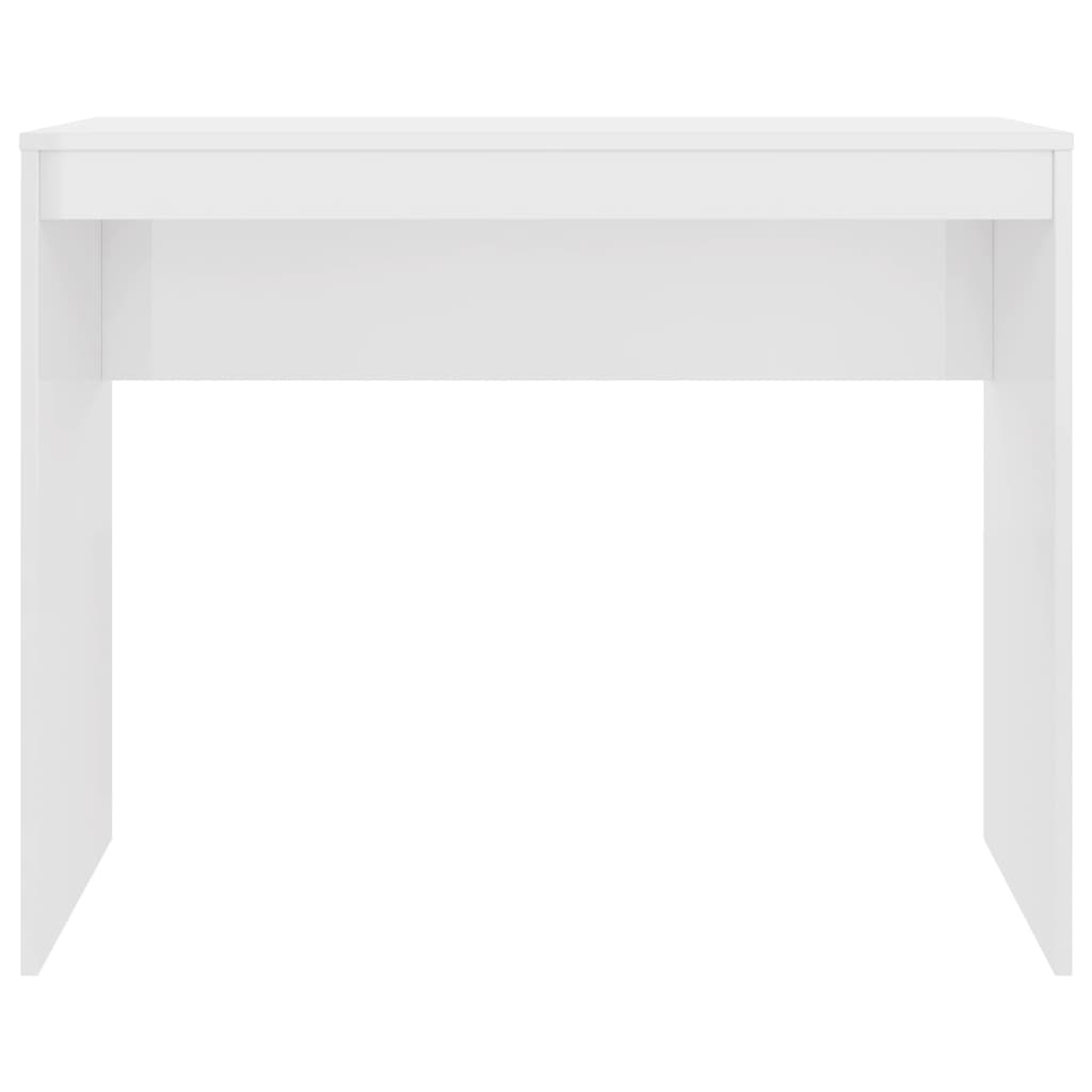 Scrivania Bianco Lucido 90x40x72 cm in Legno Multistrato - homemem39